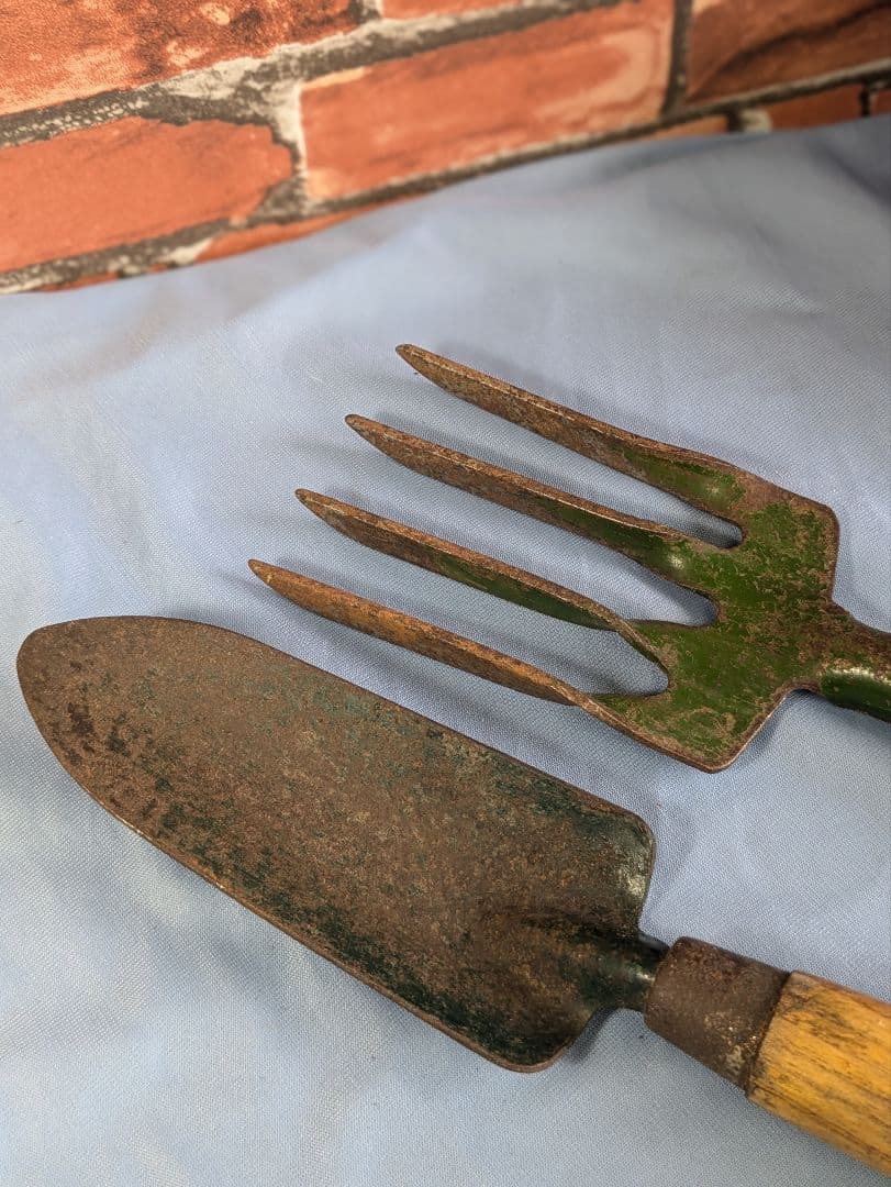 イギリス アンティーク ガーデニングツール園芸用品 3点セット