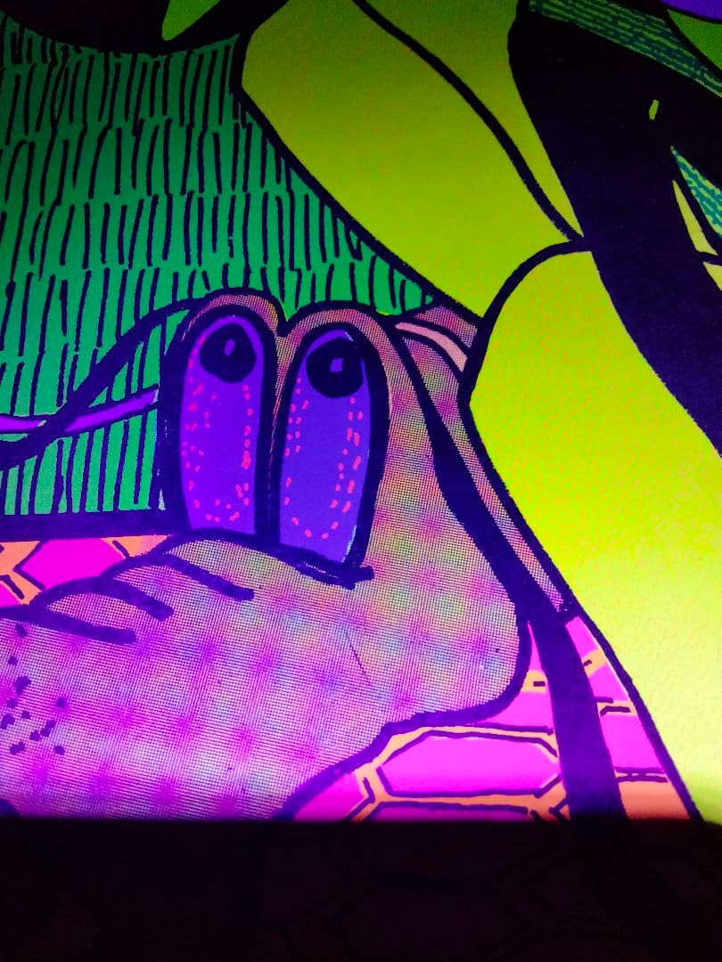 大判　ディズニー　ポスター ブラックライト メモリアルオージー ビンテージ 麻パ