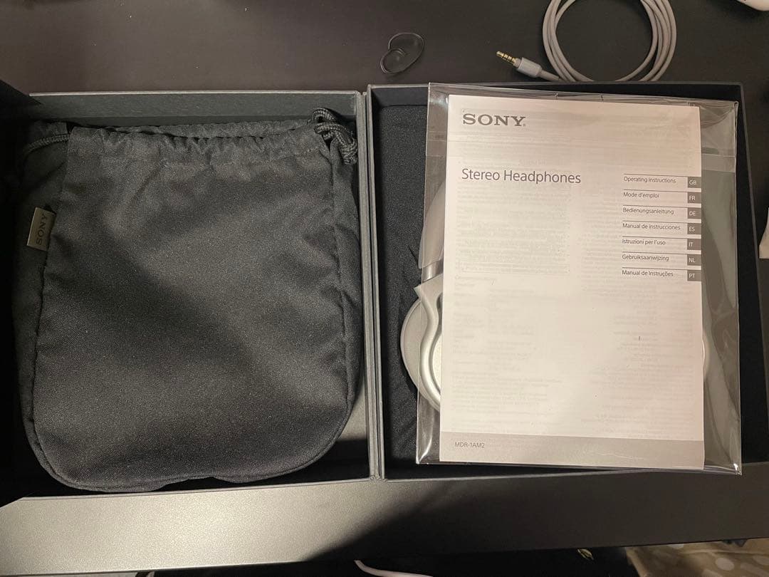 【美品】SONY MDR-1AM2 有線ヘッドホン グレー