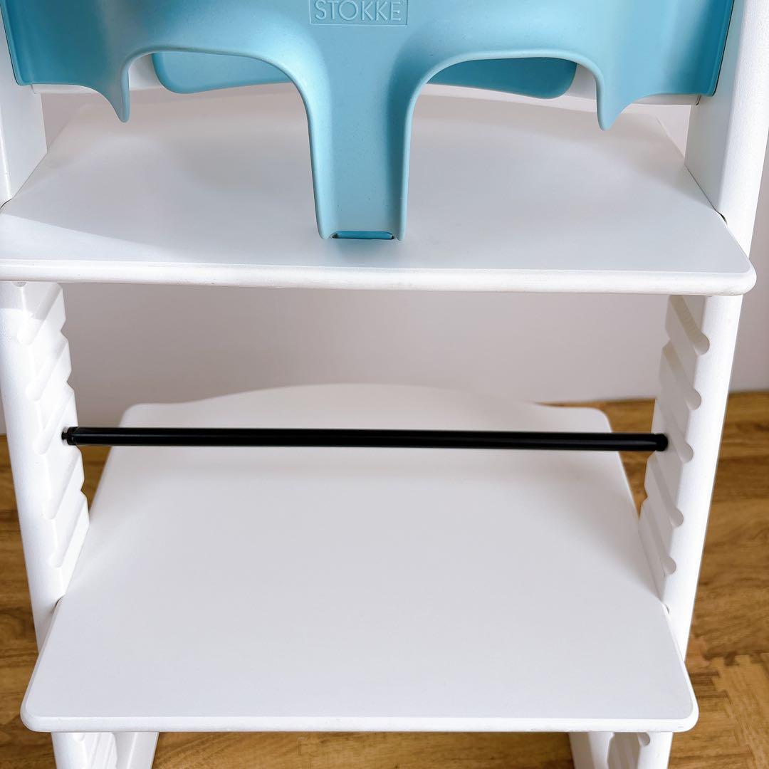 美品 ストッケ　ベビーセット トリップトラップ　ホワイト シリアルナンバー7