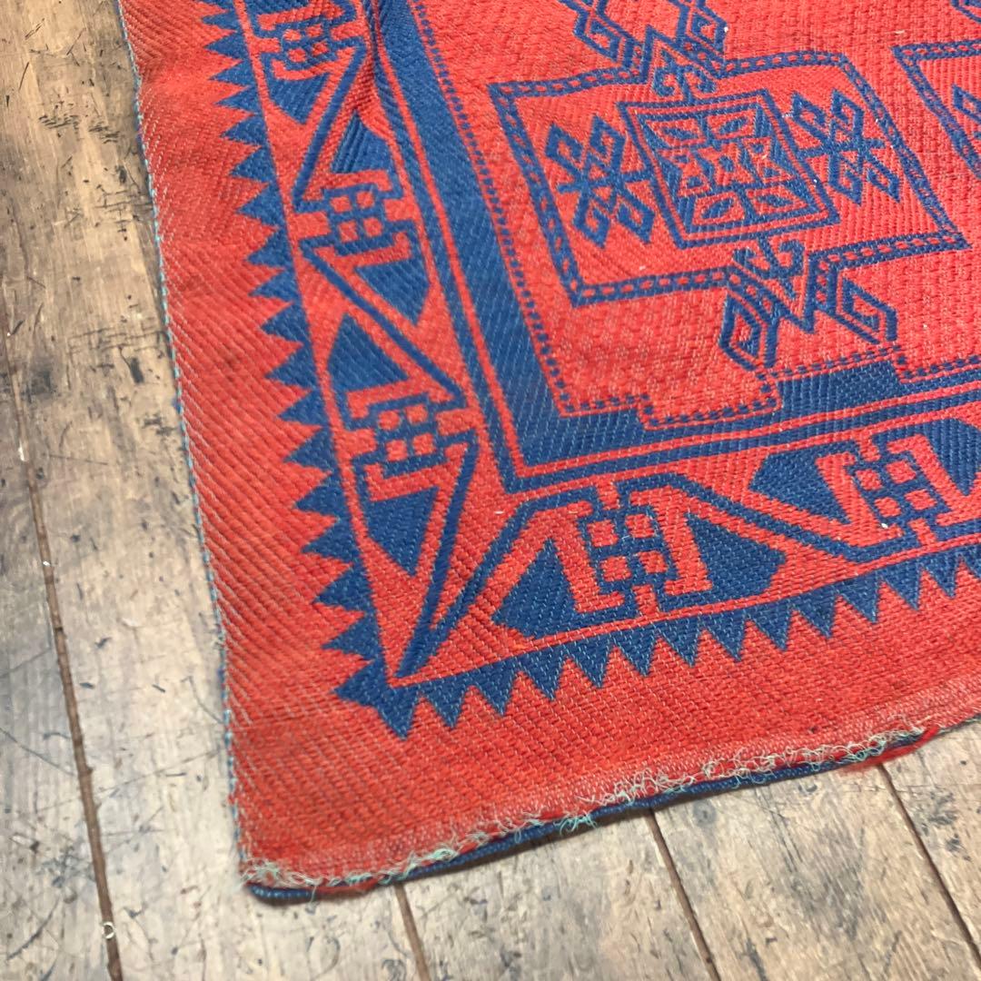 幾何学模様 ラグ トライバル カフカス地方 キリム ビンテージ ヴィンテージ