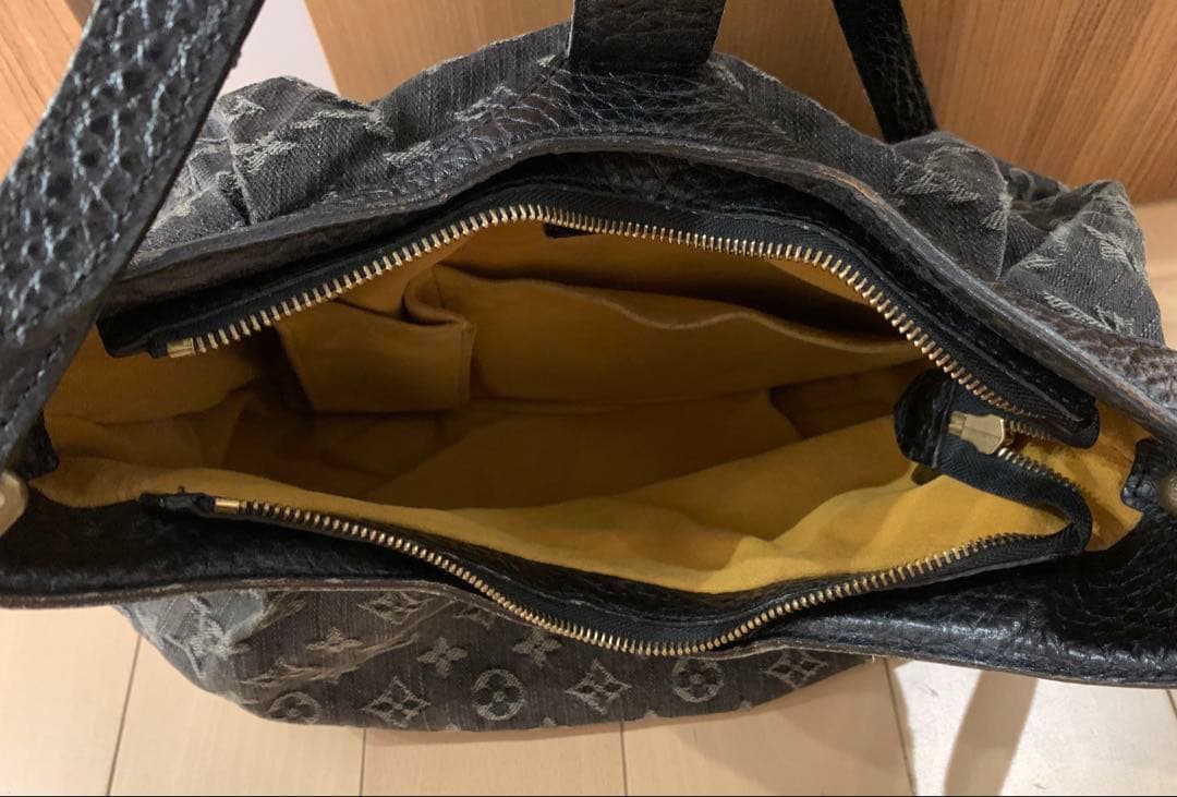 ルイ　ヴィトン　モノグラム　スライトリー　デニム　バッグ　レア　破れ有り
