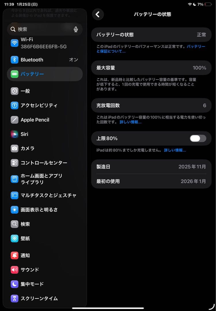 Apple 11 インチ iPad (A16): 11 インチモデル128GB