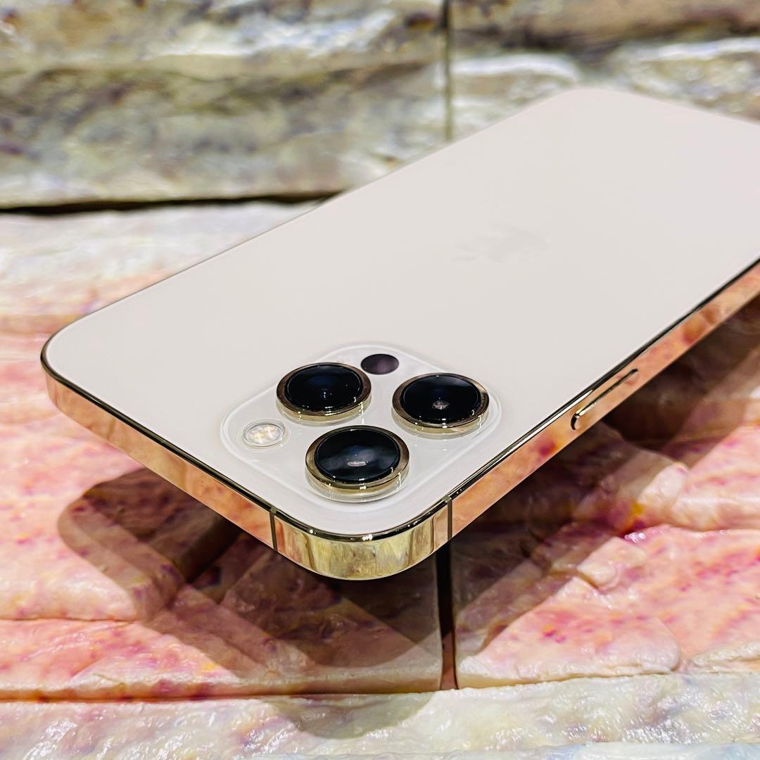 SIMフリー iPhone12ProMAX 128GB ゴールド 電池良好