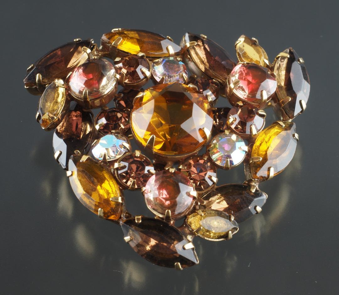 KRAMER クラマー　ブローチ／アンバー × トパーズ × ABストーン