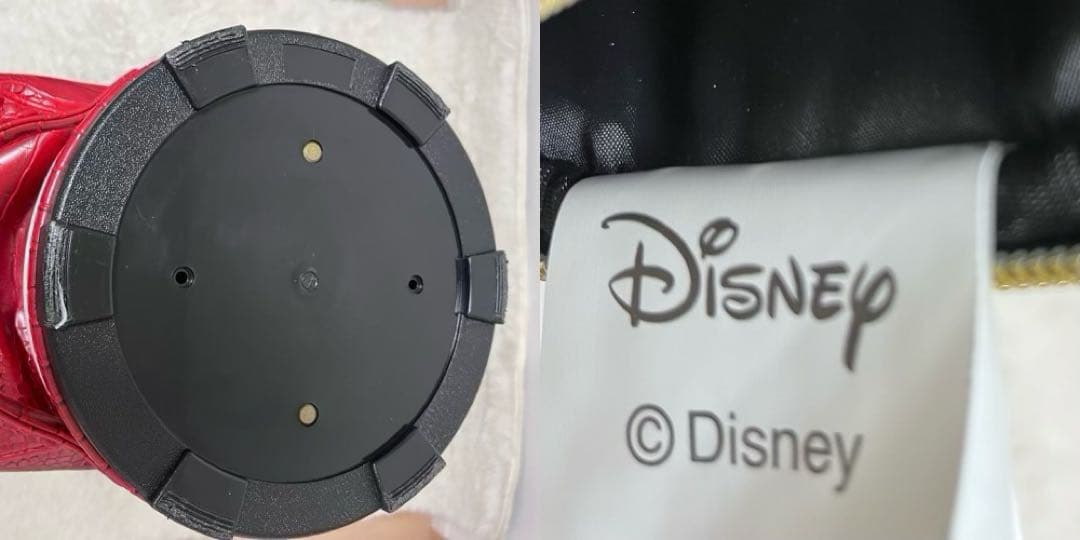 美品 ゴルフ キャディバック ディズニー ミッキー レッド 赤 ネームタグ付