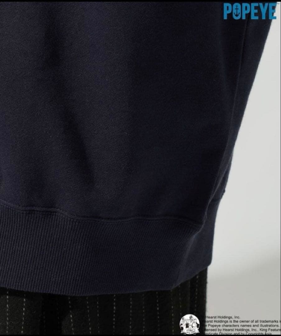 新品未使用　サイズL ユニセックスポパイ　スウェット　ネイビー