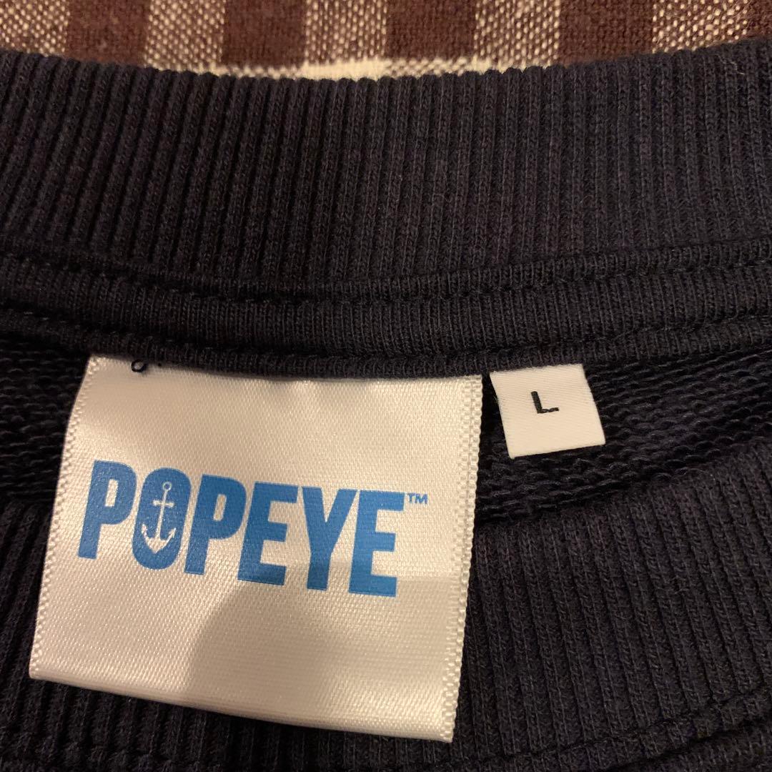 新品未使用　サイズL ユニセックスポパイ　スウェット　ネイビー