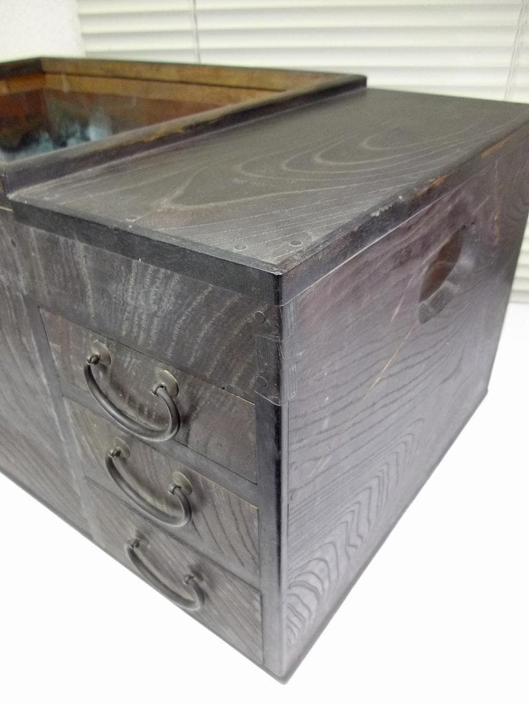 幅65cm 江戸火鉢 関東火鉢 長火鉢 燗銅壺 酒燗器 五徳つき 囲炉裏