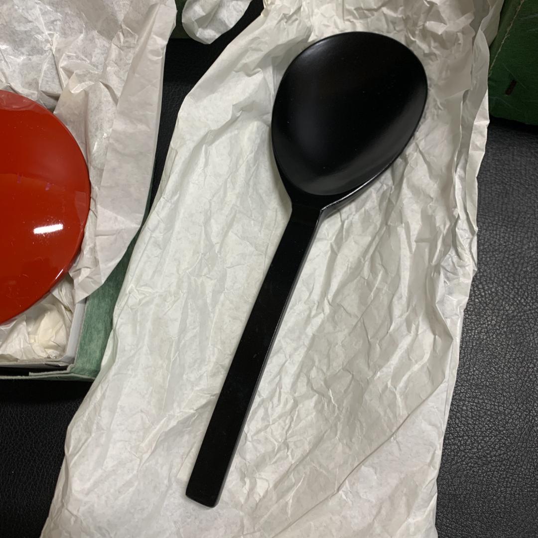 未使用　黒刷毛目松葉　懐石揃10客(懐石膳/椀/盃/杓子/盆/他)