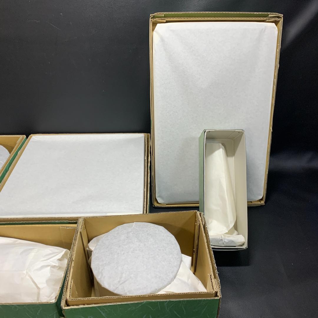 未使用　黒刷毛目松葉　懐石揃10客(懐石膳/椀/盃/杓子/盆/他)