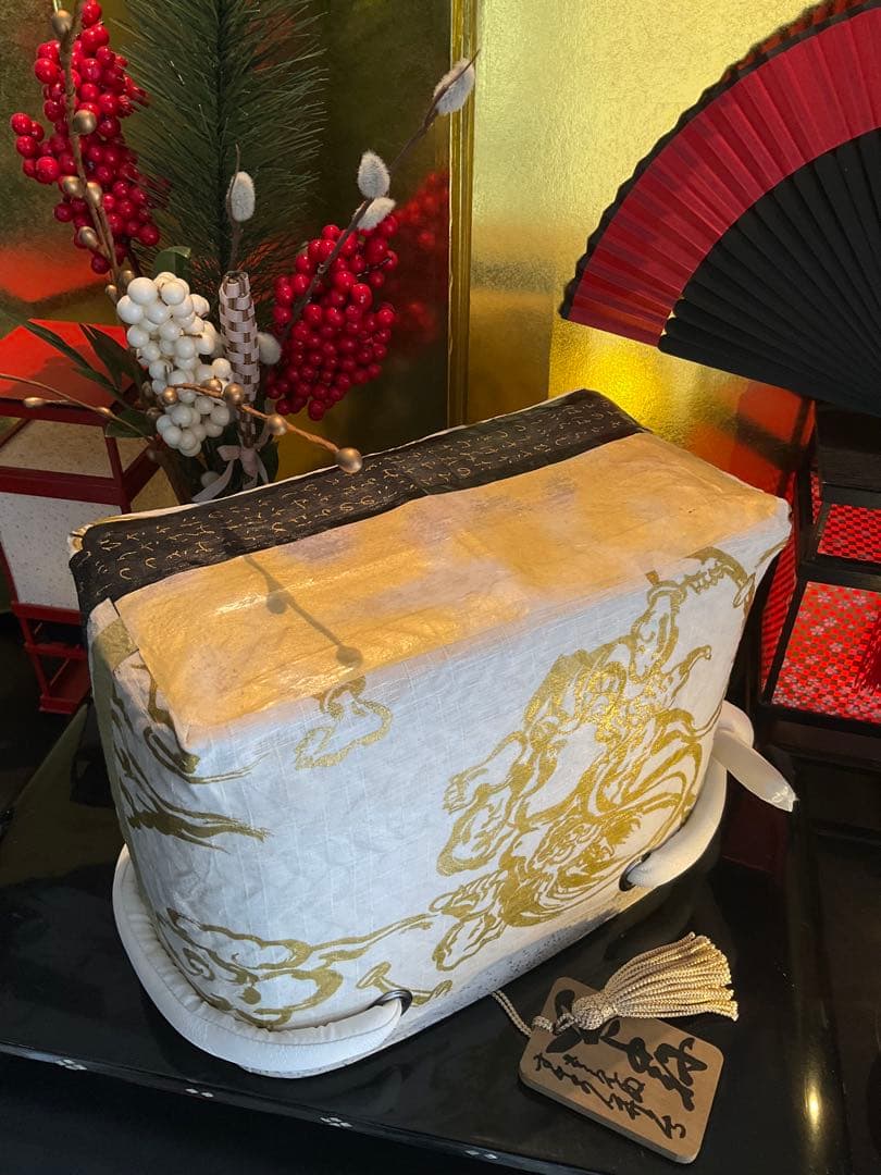 御専用ページで御座います。　一閑張り　風神雷神図