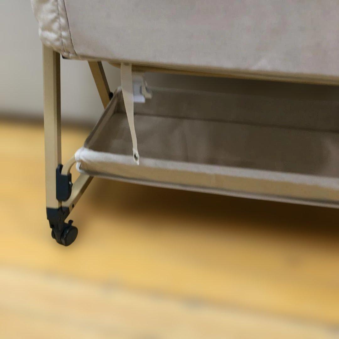 HZDMJ ベビーベッド ベビーサイドベッド キャスター付 112956-2