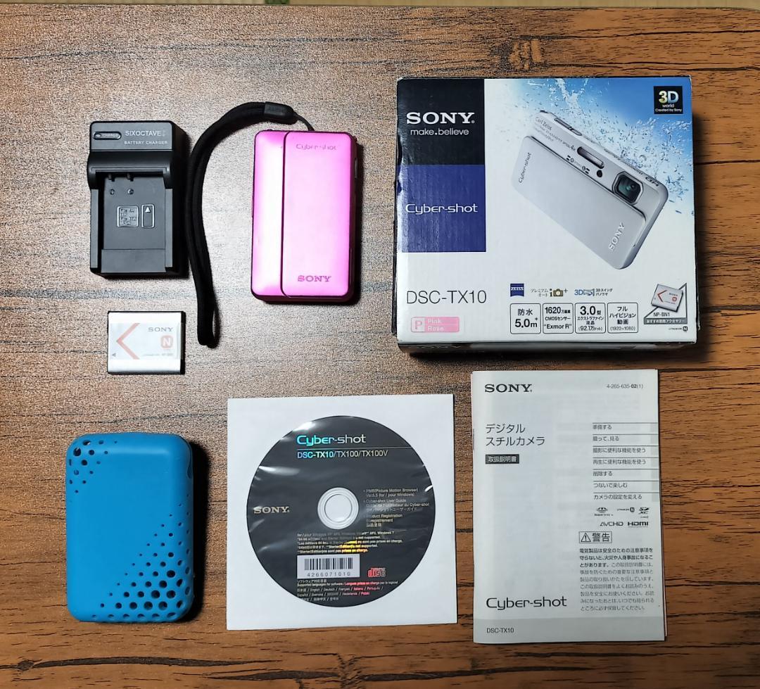 SONY　DSC-TX10　ピンク　コンパクトデジタルカメラ　★元箱＆ケース付