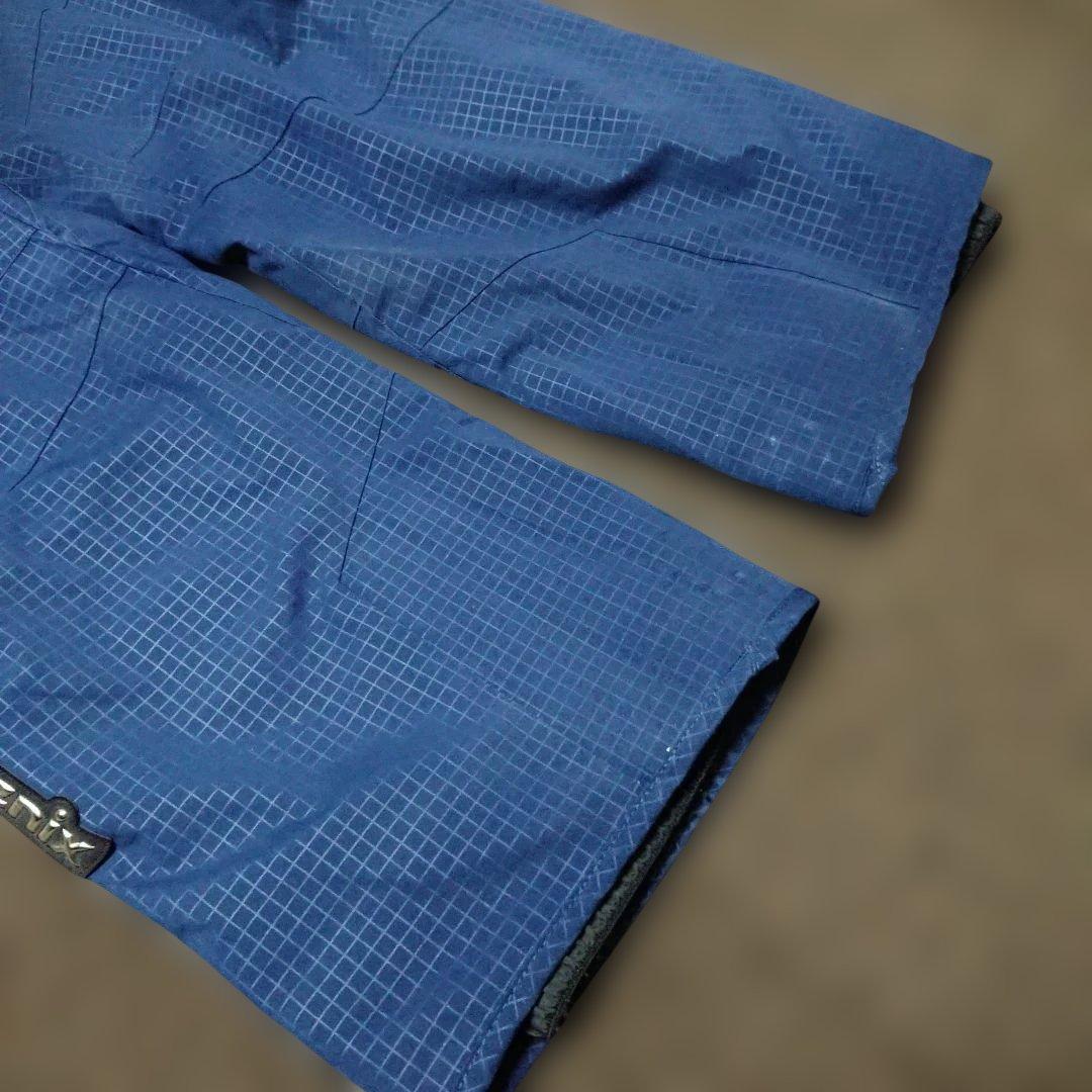 送料無料【Phenix】ネイビー格子柄スキーウェア上下セット 上S下M