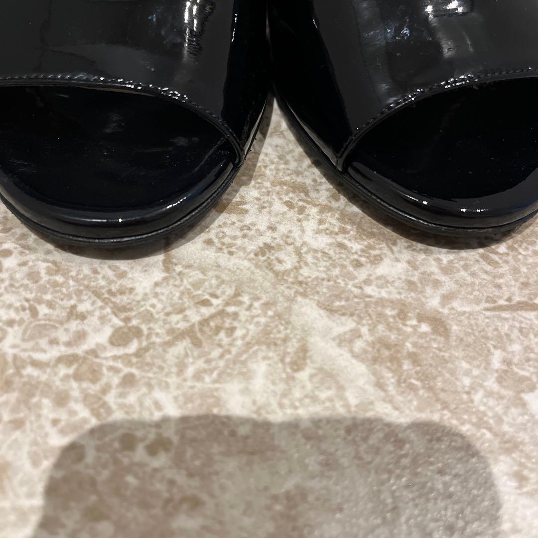 sahara！ CHANEL ブラック パールヒール ミュール