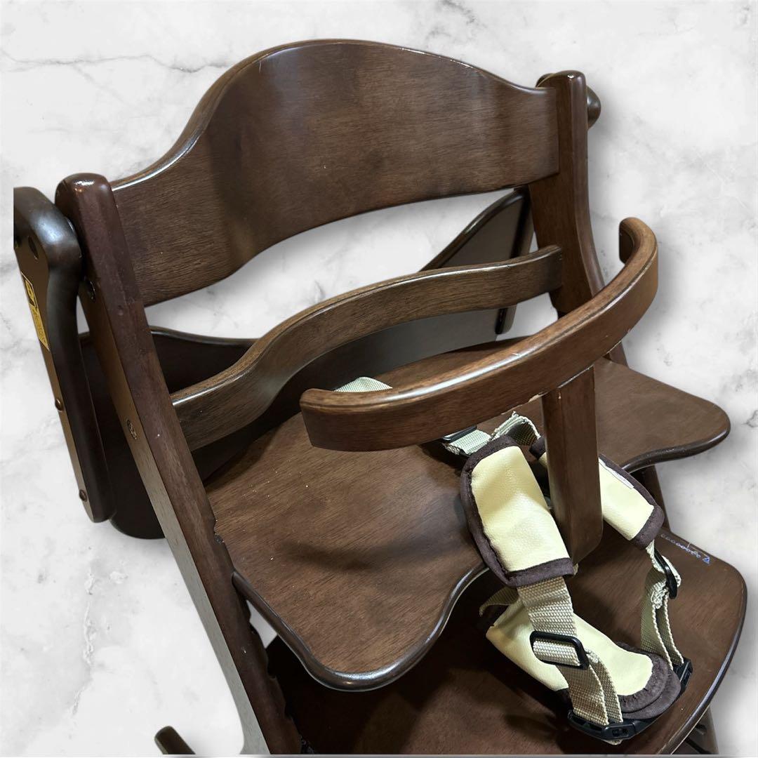 大和屋 ベビーチェア すくすくプラス 木製 ベルト付き yamatoya