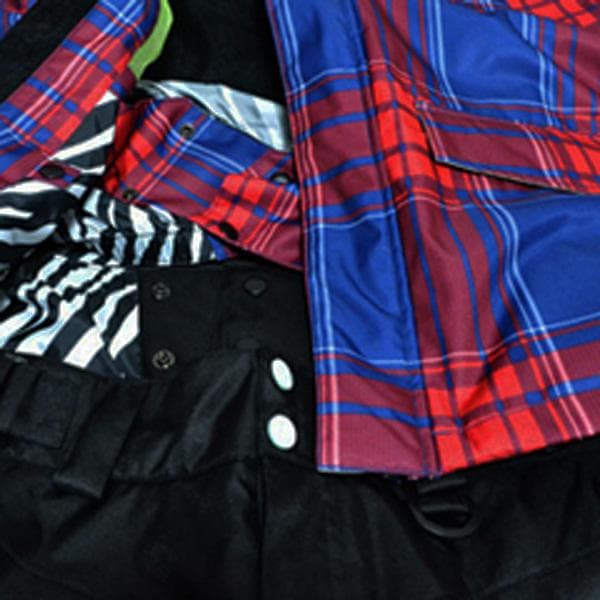 値下げ！【新品】スノーボード ウェア 上下セット FTD 青赤×黒 Lサイズ