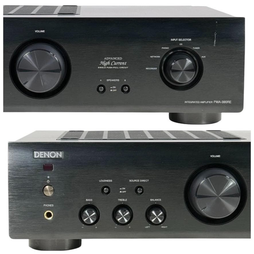 Denon プリメインアンプ エントリークラス ブラック PMA-390RE