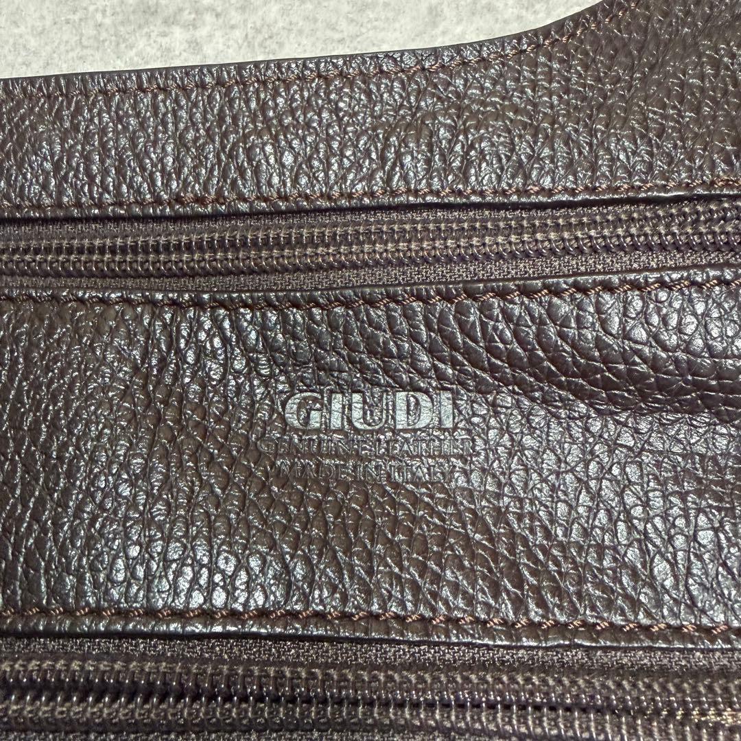 GIUDI ジウディ レザーショルダーバッグ ダークブラウン