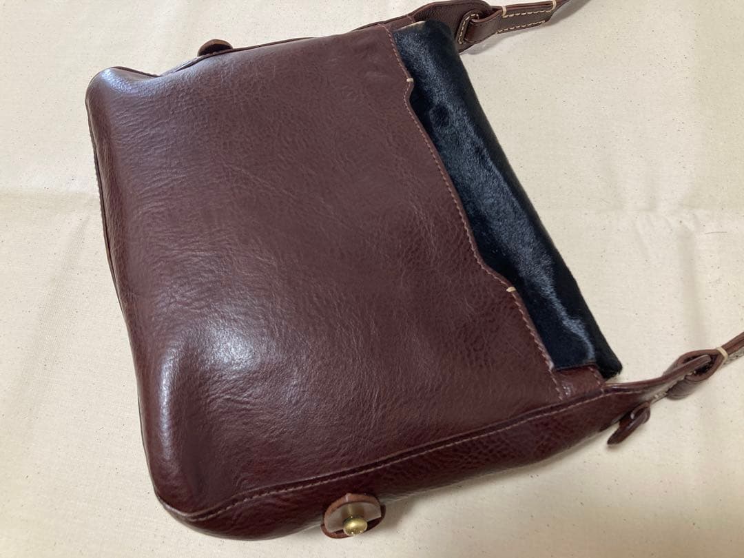 genten ハラコ ブラック　ショルダーバッグ　トートバッグ