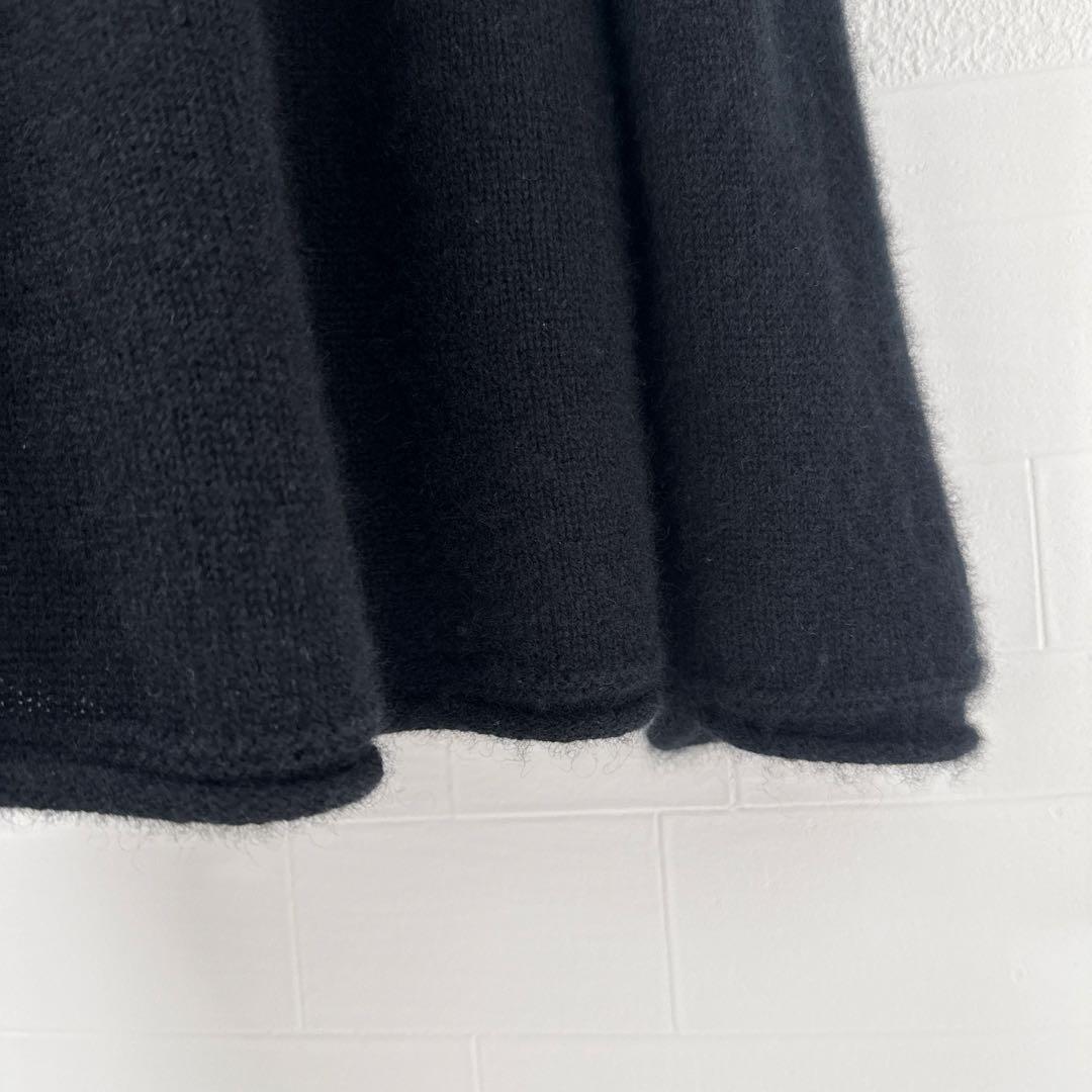 MUJI Labo自然の色を生かして染色したカシミヤタートルネックセーター黒 L