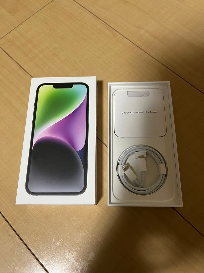 【美品】iPhone14 128GB 80% SIMフリー ミッドナイト