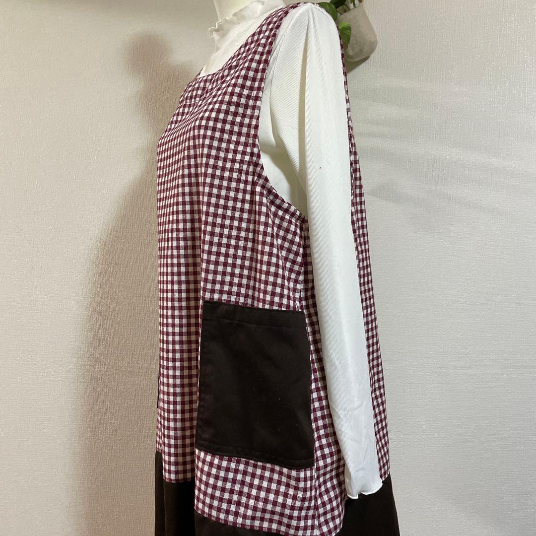＆LOVE様　ギンガムチェック　エプロン　ワンピース