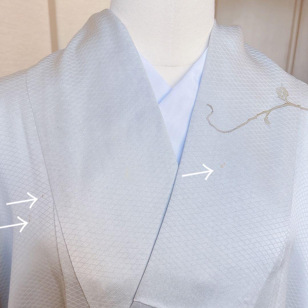 美品　訪問着　フルセット 本加賀友禅 裄66 葡萄 卒業式　入学式　M グレー