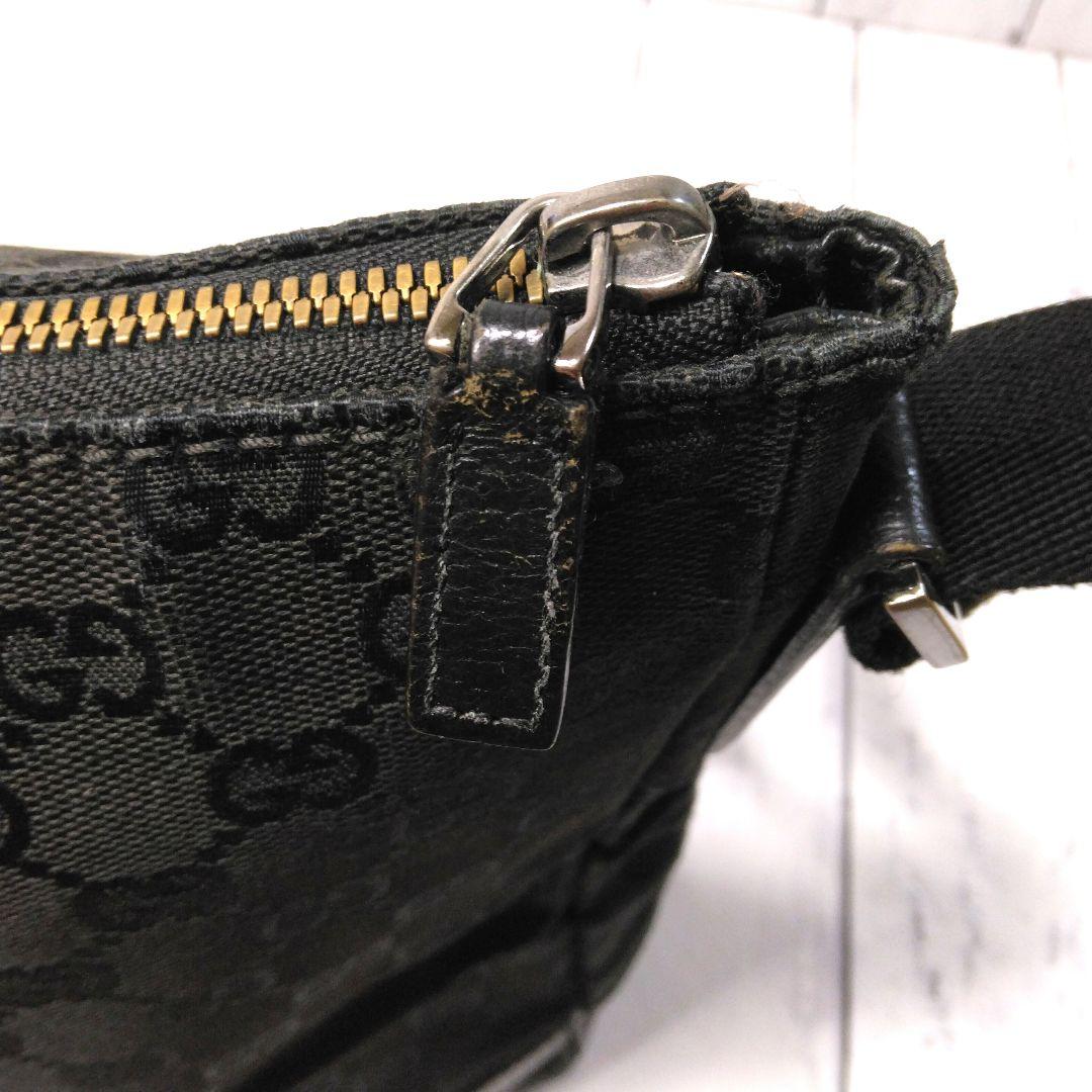 GUCCI グッチ　ショルダーバッグ　GGキャンバス　レザー　204991