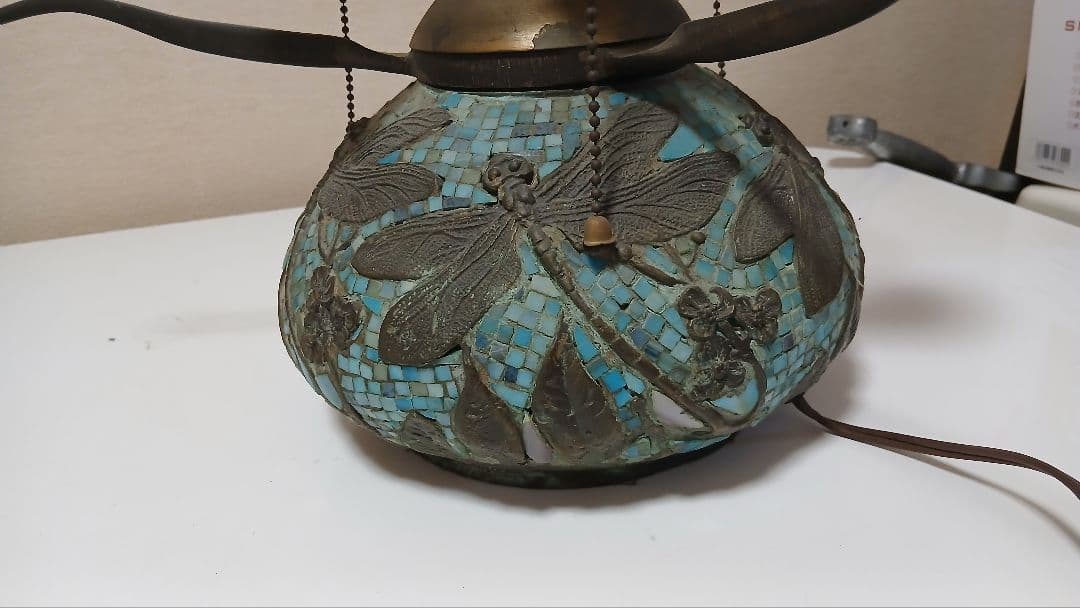 ティファニー　ドラゴンフライ　アンティーク品ステンドグラス　フロアスタンド