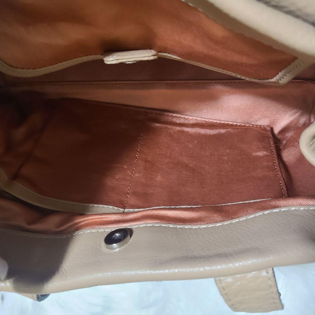 【美品】 土屋鞄 シボ革 レザーハンドバッグ ベージュ 上品 通勤 トート 軽量