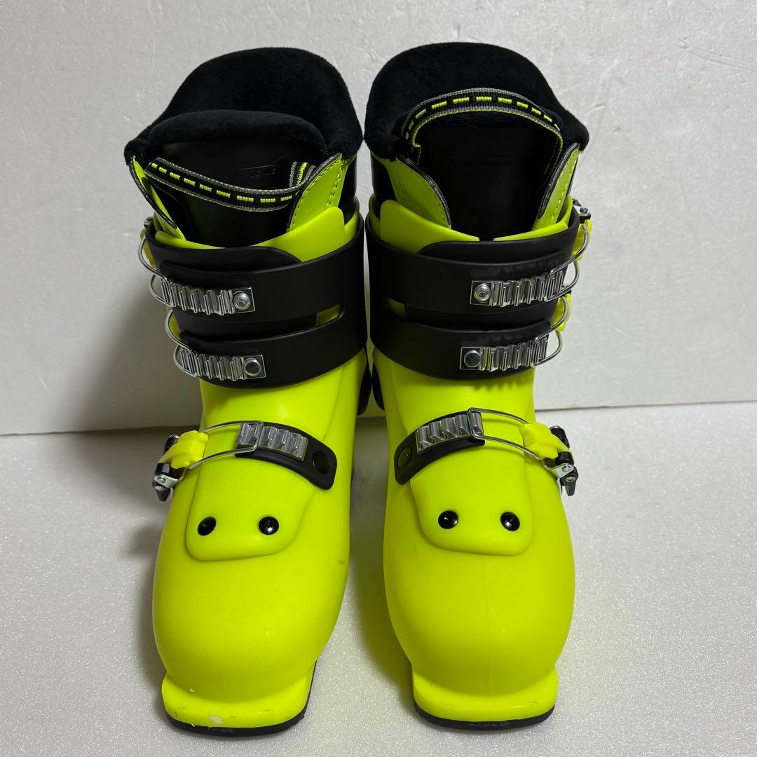 美品24-24.5cm スキーブーツイエロージュニアキッズ子供初心者285mm