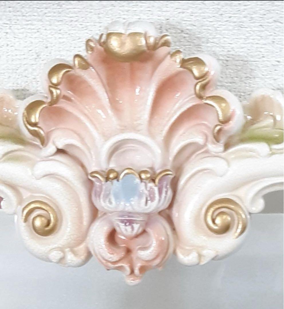 ロココ調 クラッシック家具　壁掛け式ミラー　プリンセス　コンソール付き