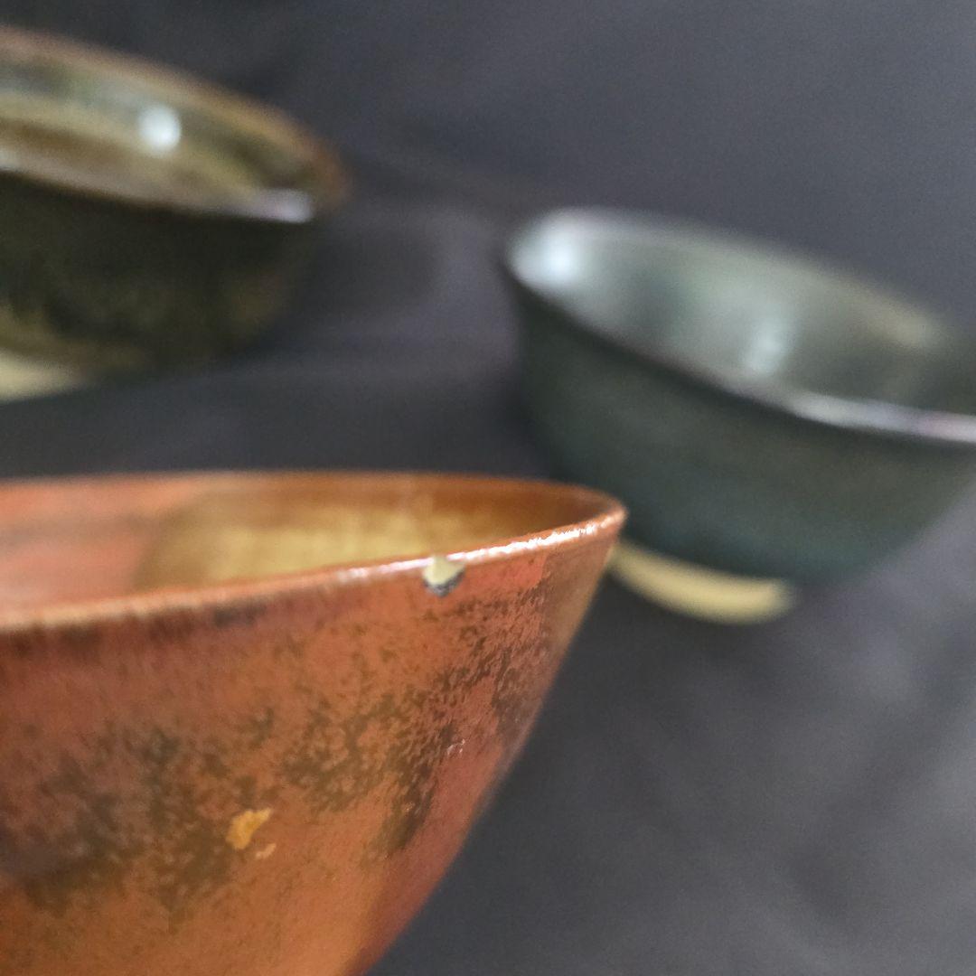 こぶし焼き　三秋　多色 飯碗 5個セット