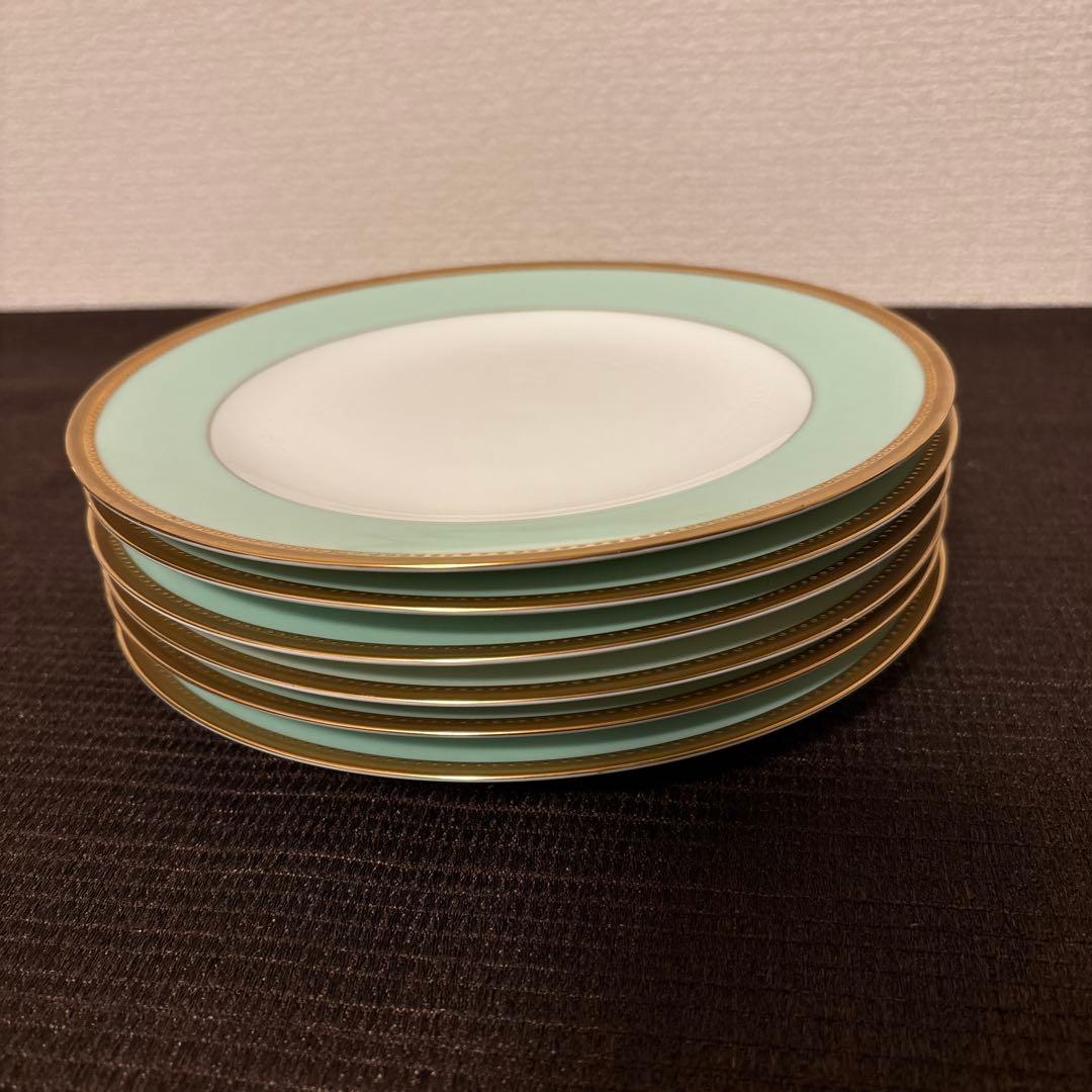 大倉陶園　メイグリーン　デザートプレート　20cm 金彩金蝕