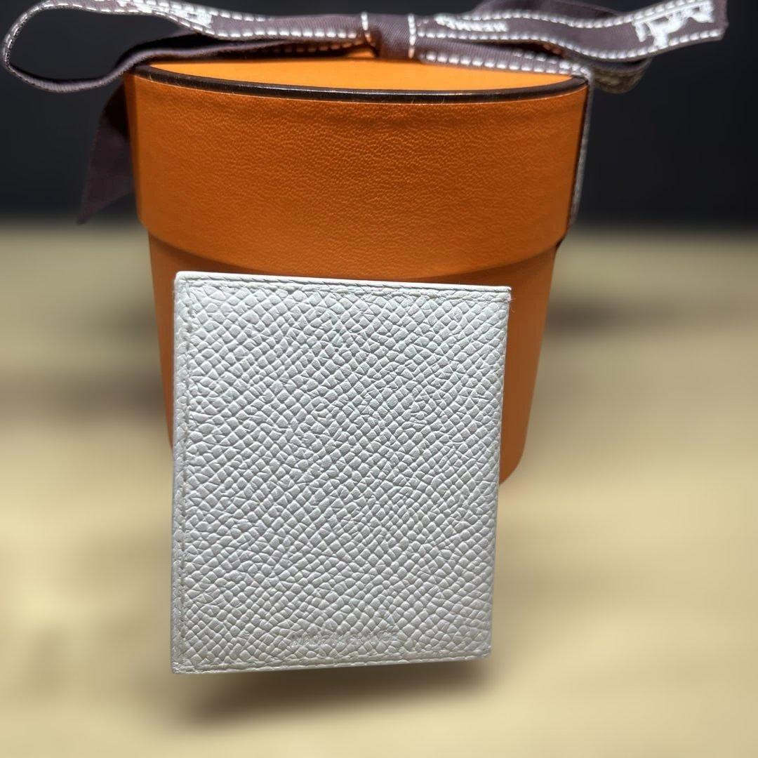 エルメス 希少新品!4面 レザーフォトケース　ホワイト　BLANC