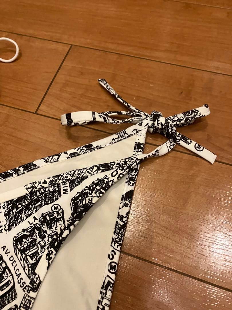 クリスチャンディオール　ビキニ ボトム　パリ　地図　総柄　白黒