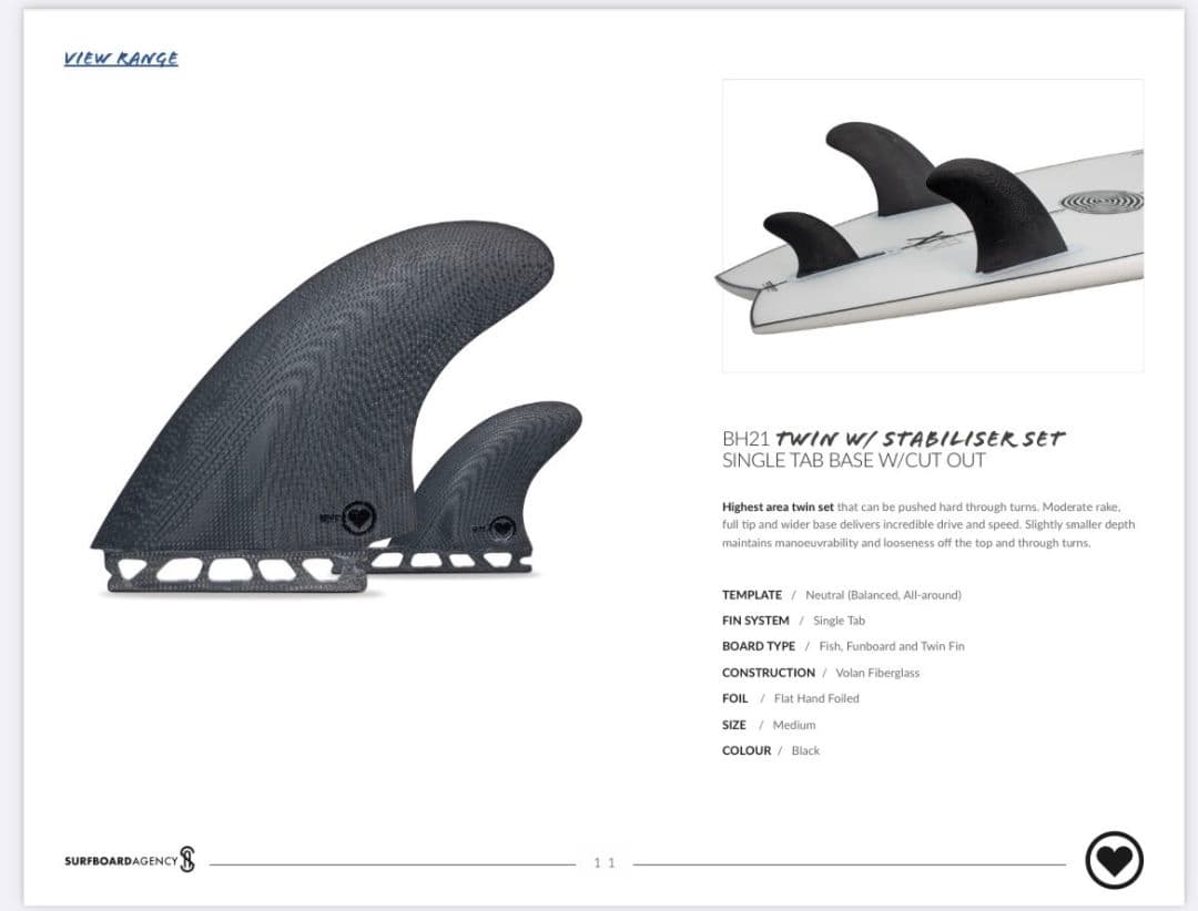 T*i様 ブラックハート　BH2+1 フィン　フューチャーフィン　ツインスタビ