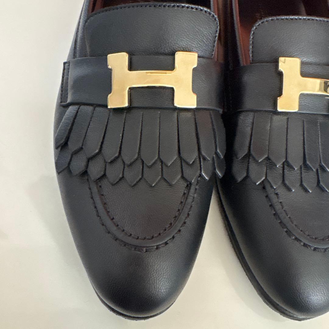 エルメス☆モカシン ロワイヤル☆ 黒 35 定価¥198,000