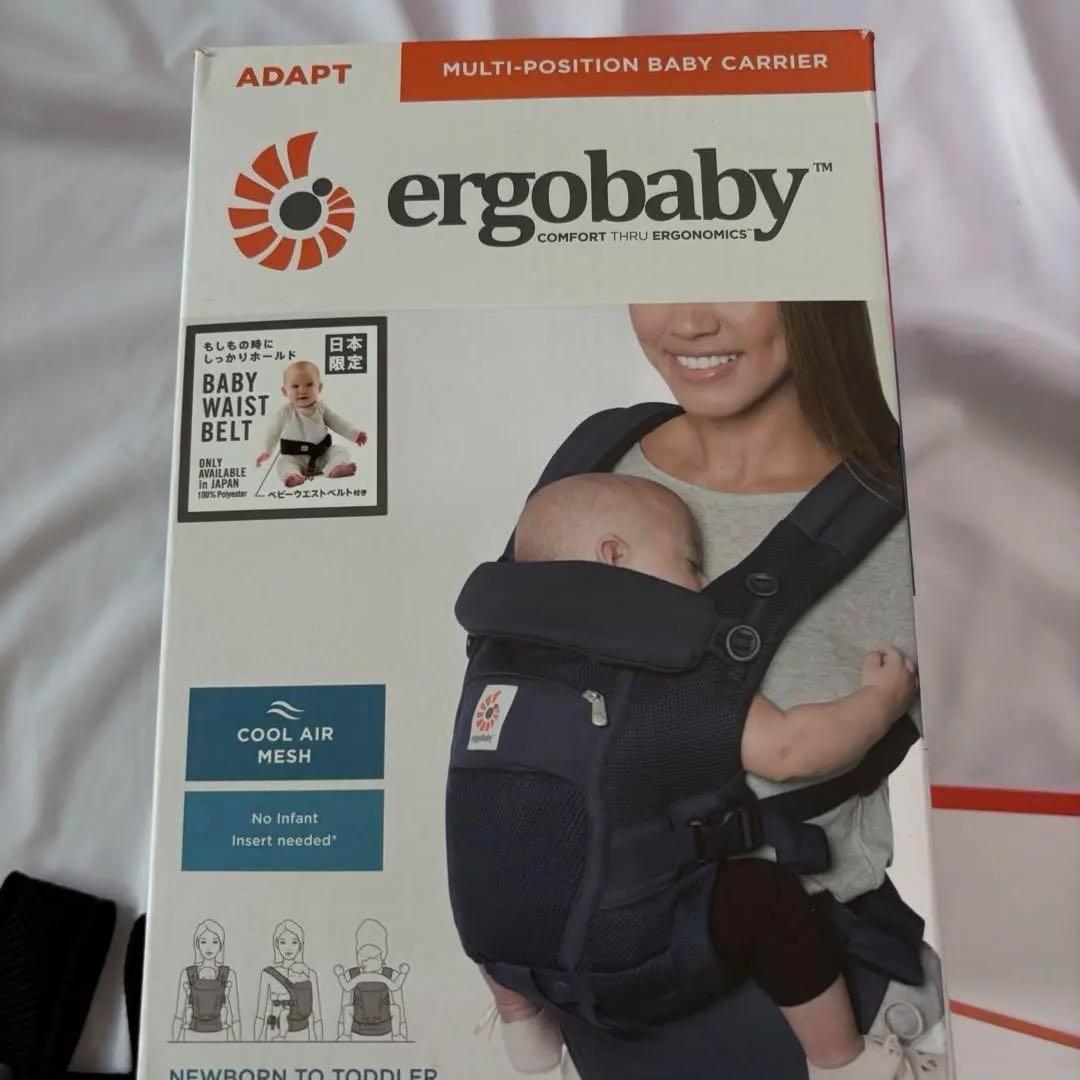 【日本限定】美品✨抱っこ紐　エルゴベビーアダプト　クールエア　紺