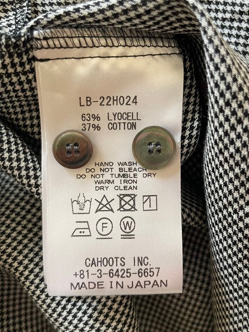 完売【リゼッタ】千鳥格子柄のブラウス『パメラ』　日本製