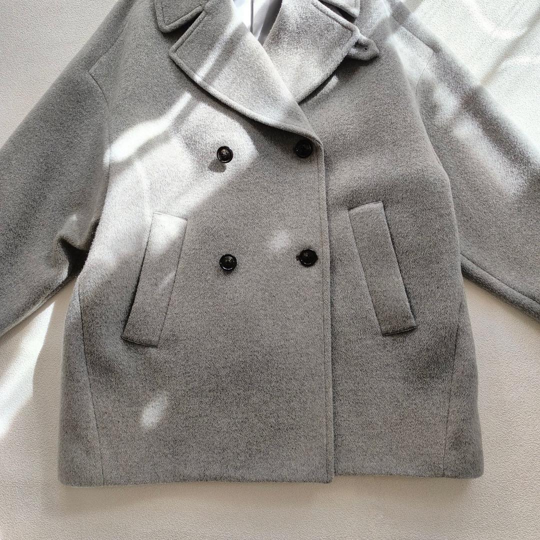 美品 ティッカ TICCA ウール ピーコート コート 2023 AW グレー