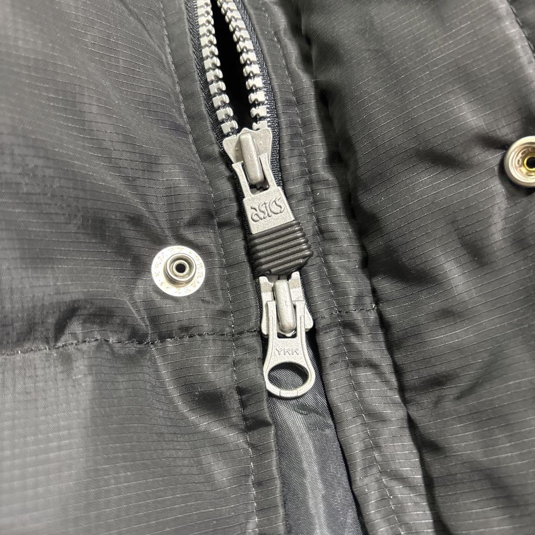 アシックス asics ダウン ベンチコート ジャケット　O LL ブラック　黒