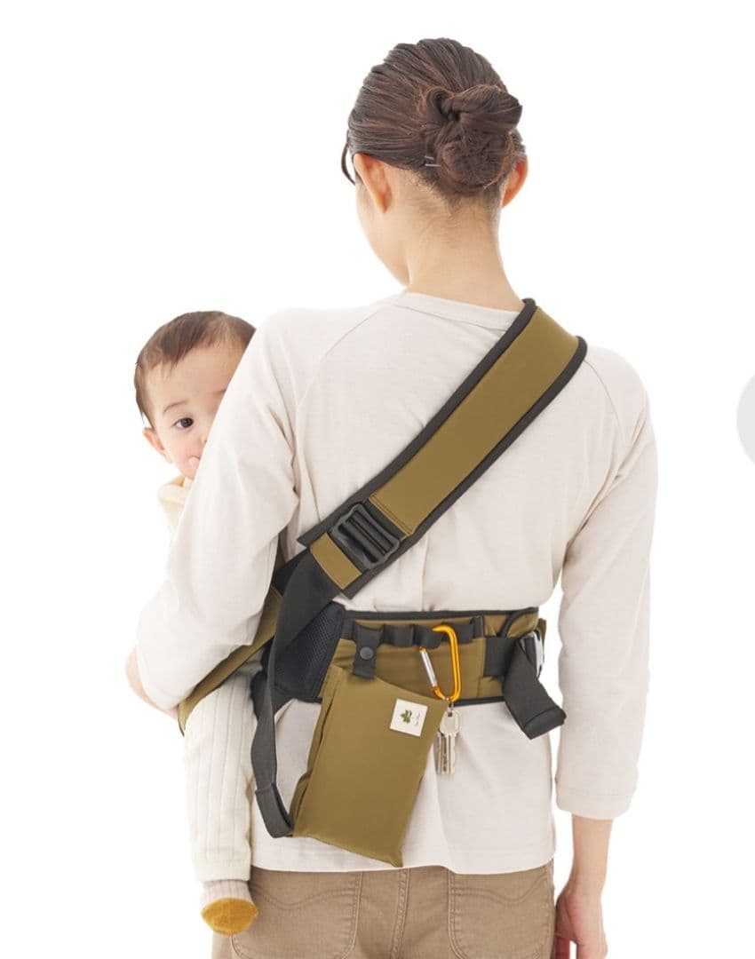 LOGOS抱っこ紐　ロゴス腰抱き　軽量　マルチケープ付き（授乳）