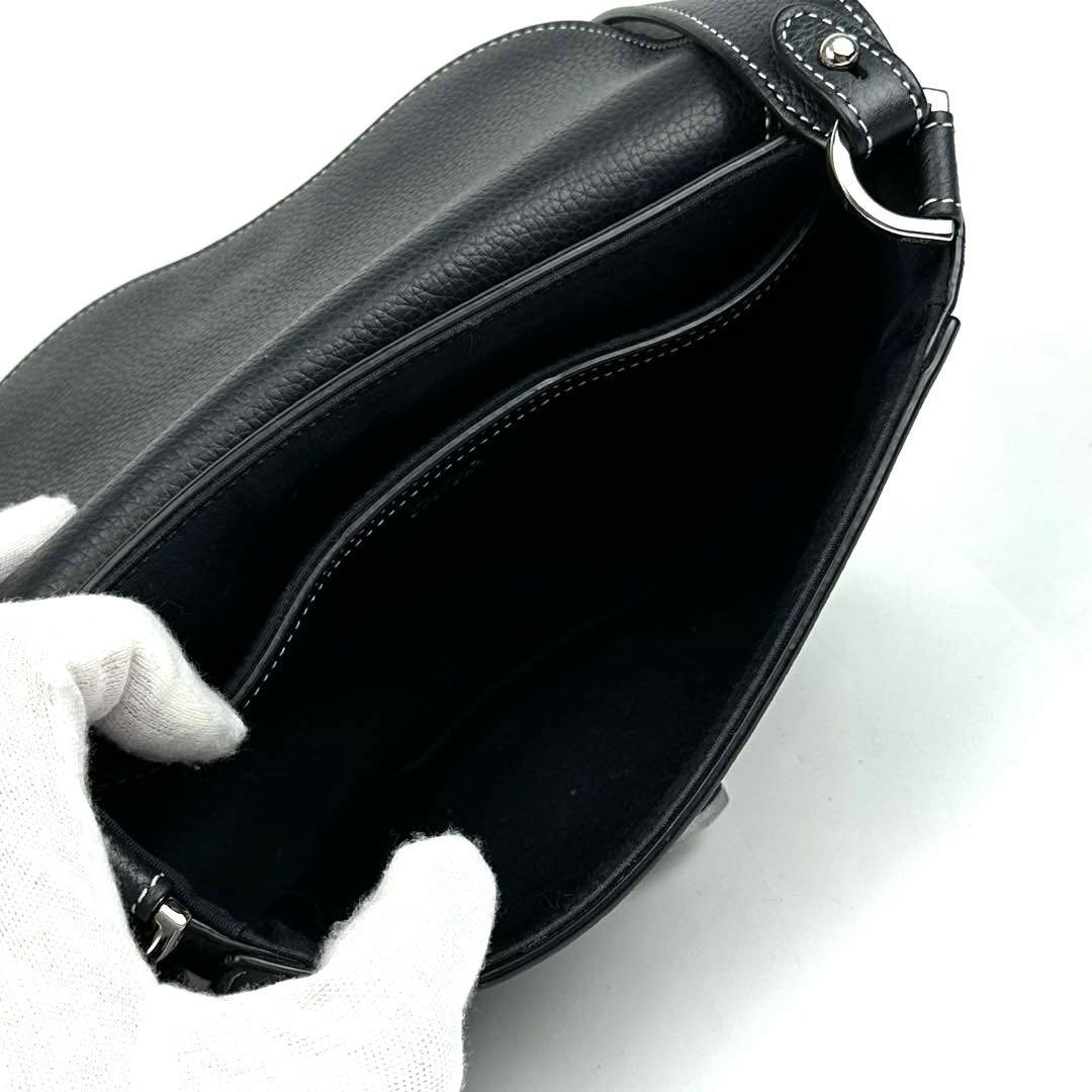 極美品■ディオール　サドル　ショルダーバッグ　メッセンジャー　ミニ　カーフレザー