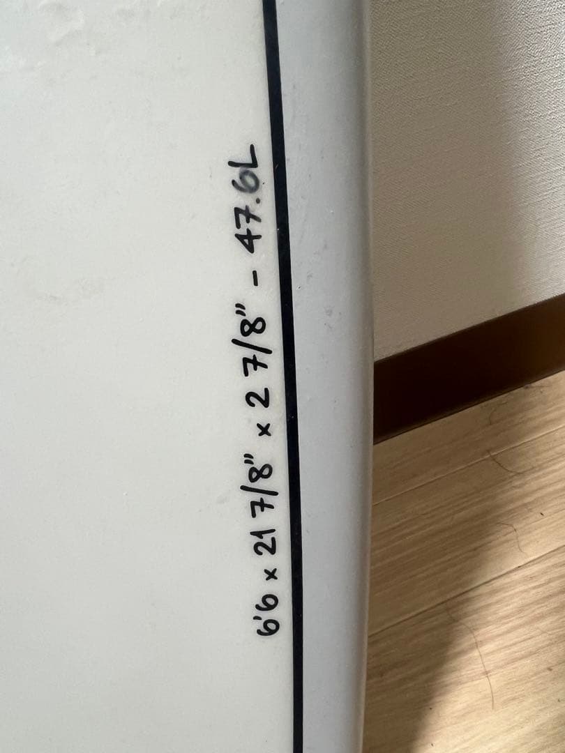 池上豊アルメリック　ファンボード 6'6\" リーシュ、フィン付き