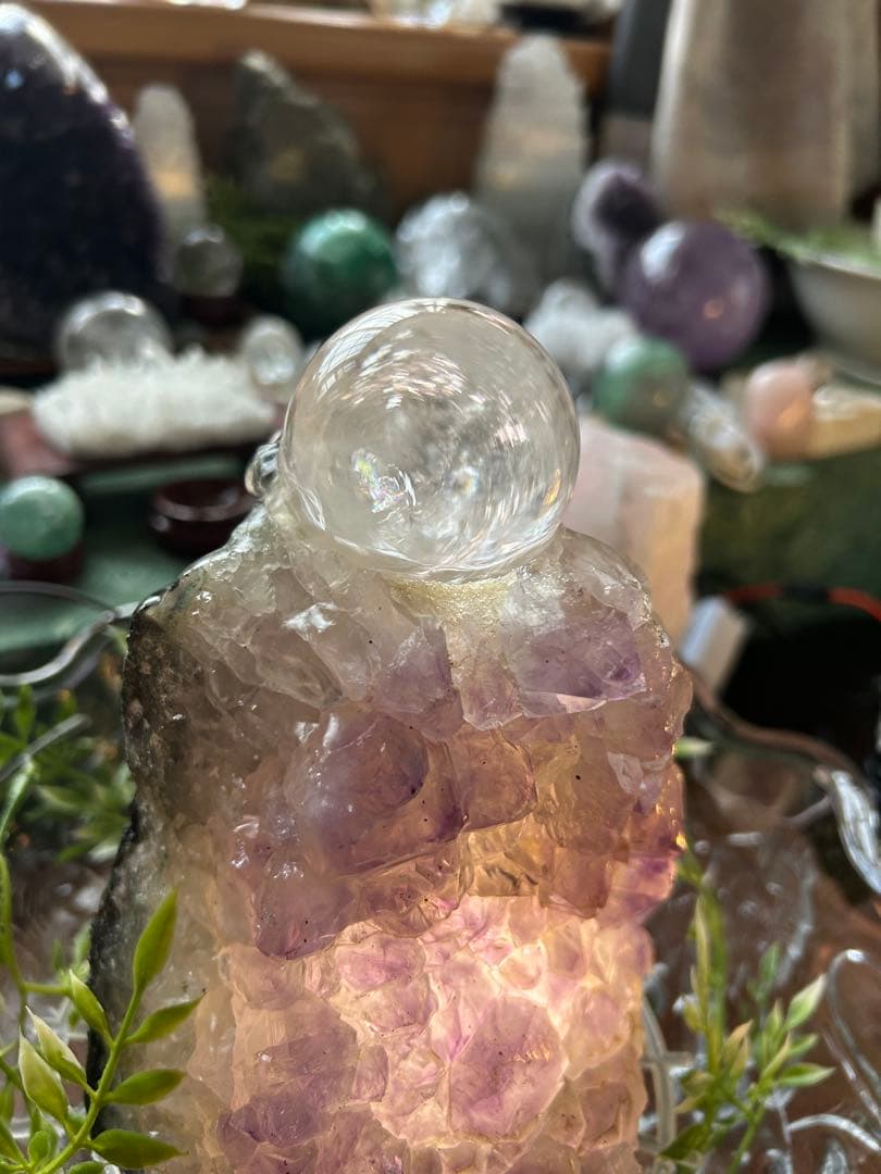 ✨破格✨絶品‼️アメジスト☆噴水☆天然石☆ファウンテン☆高さ24㎝⭐︎秘蔵品⭐︎レア⭐︎