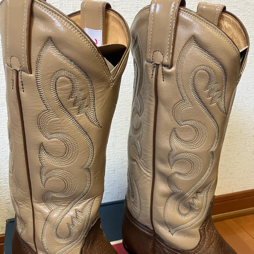 トニーラマ　ウエスタンブーツ　ブラウン/ベージュ レザー　６C　23cm