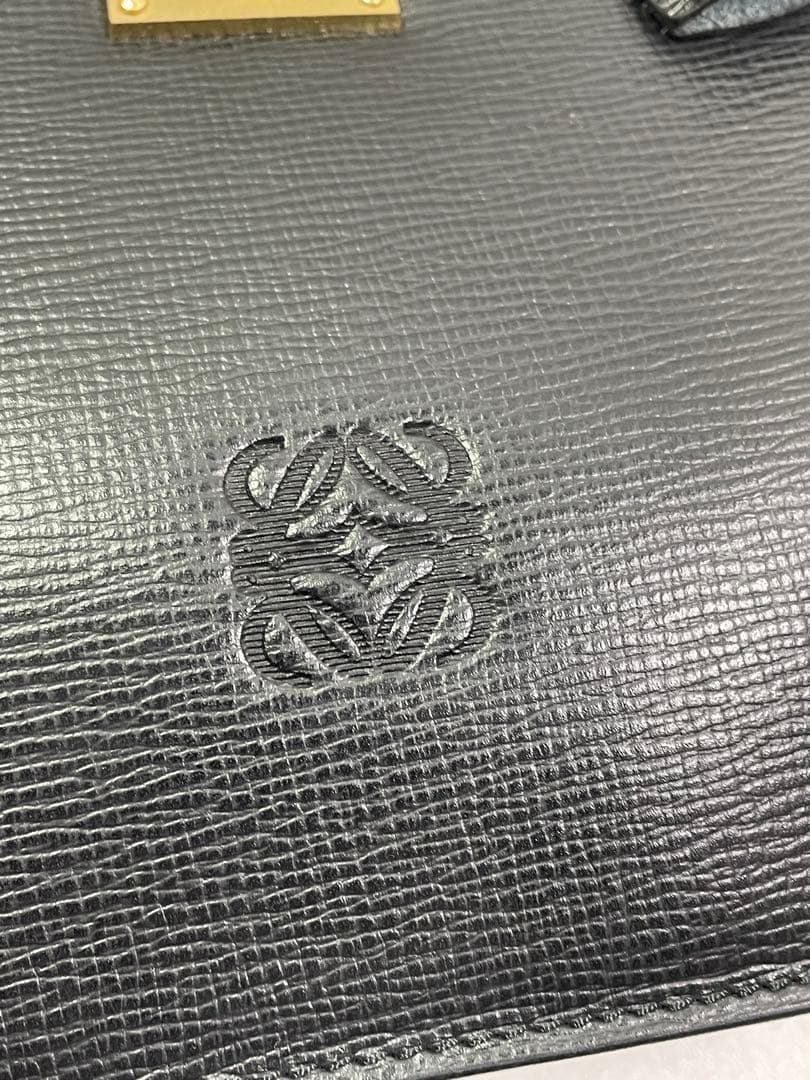 極上美品■ LOEWE ロエベ アナグラム ブリーフケース ビジネスバッグ 黒